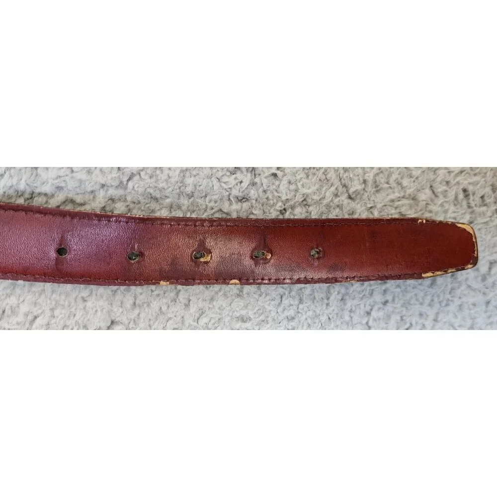 Vintage YSL Yves Saint Laurent Black‎ & Brown Reversible Leather Belt 37